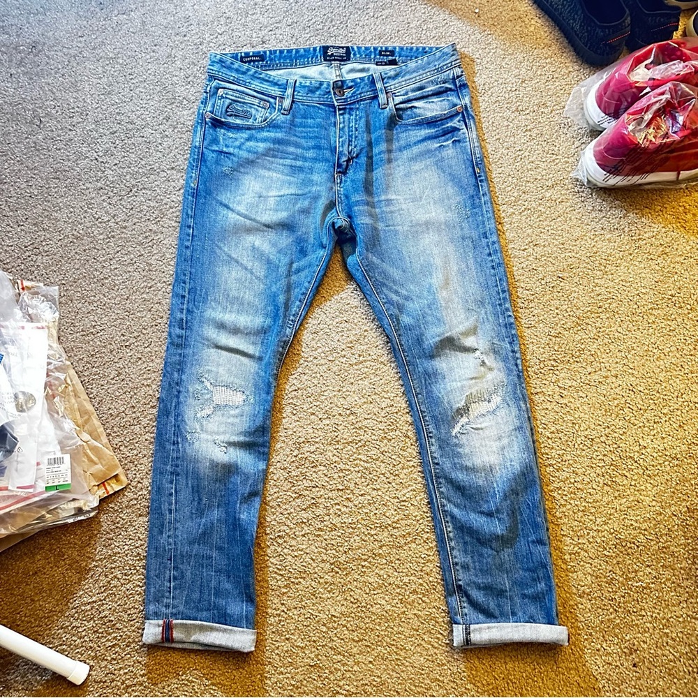 Superdry jeans slim size 34